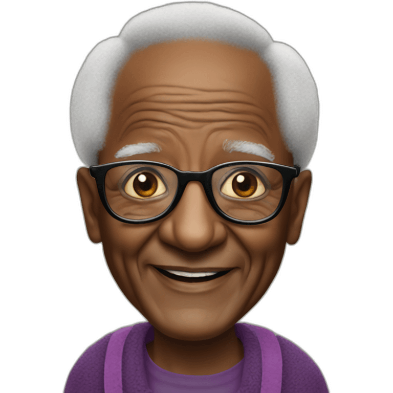 Desmond Tutu in a tutu emoji