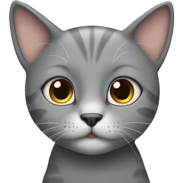 Cute grey cat emoji