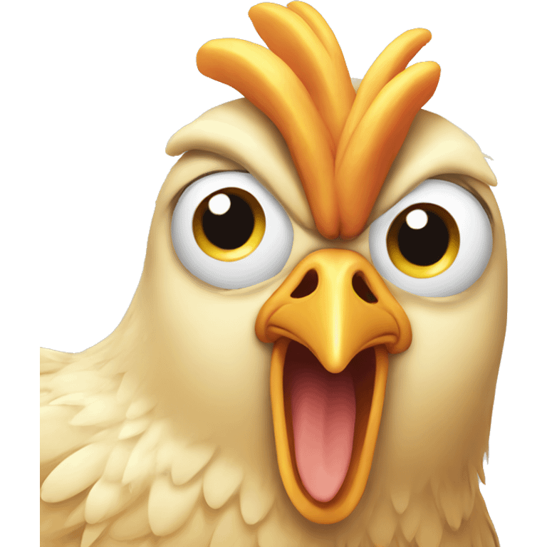 Stressed Chicken emoji