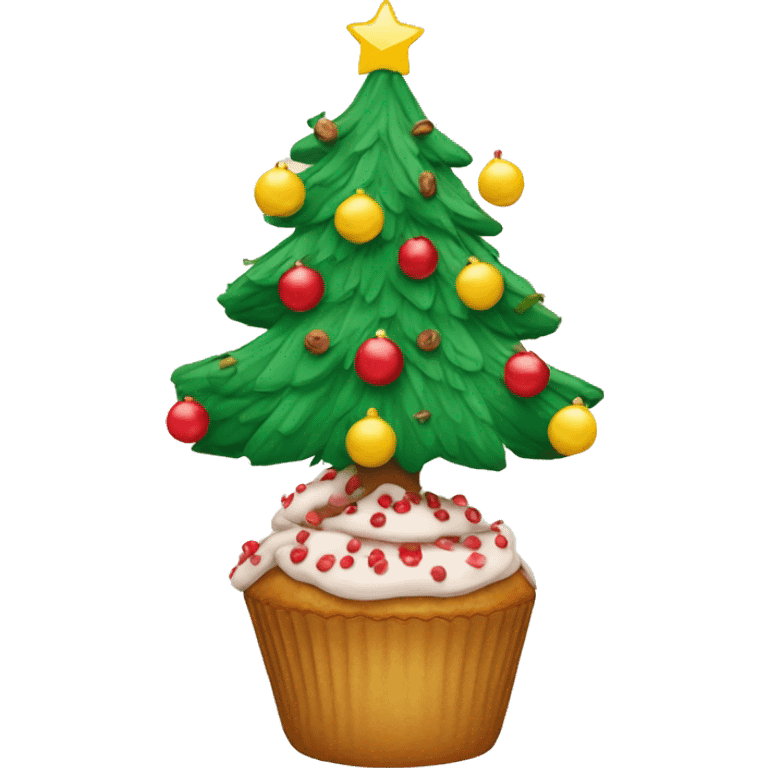 Weihnachstbaum mit Muffins emoji