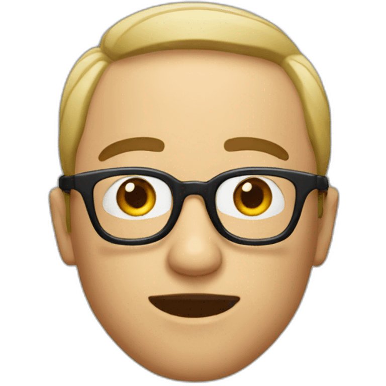 Guy with fully circular glasses emoji