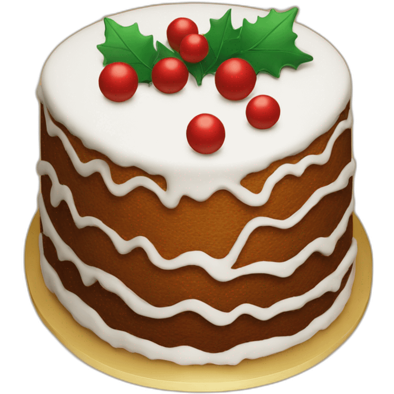 Christmas cake emoji