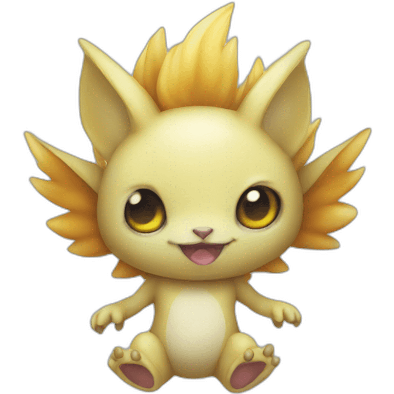 baby Digimon creature with body emoji