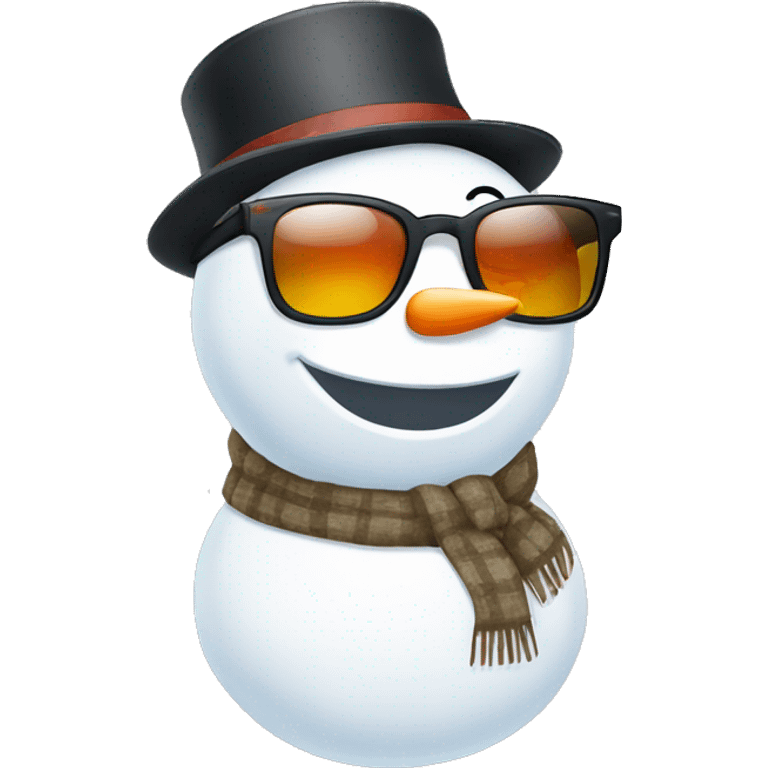 Snowman con lentes de sol emoji