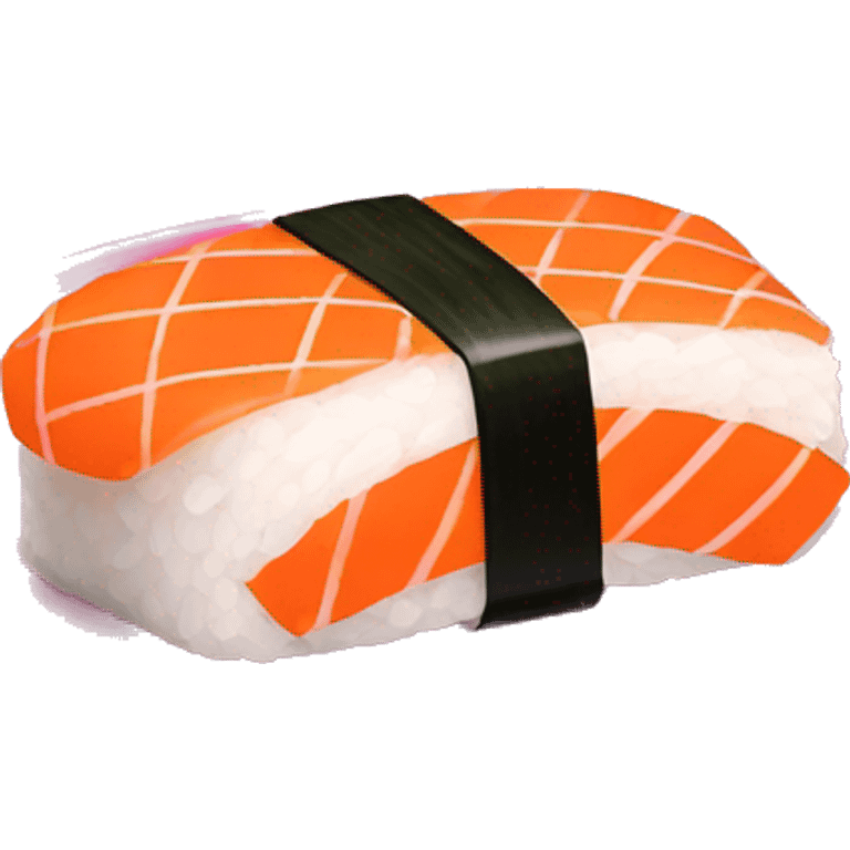 Sushi on a pink plate emoji