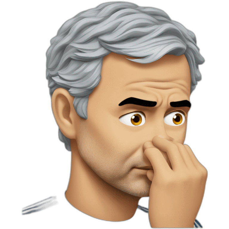 Jose mourinho thinking hand on face emoji