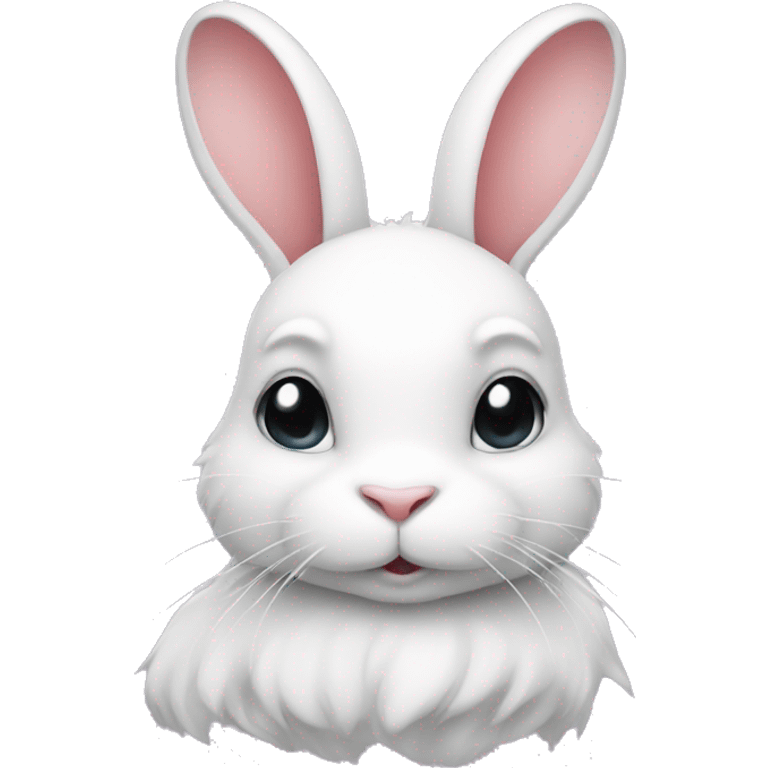 White rabbit with ribbon emoji