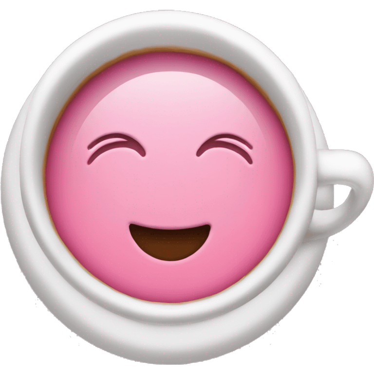 Pink coffee emoji