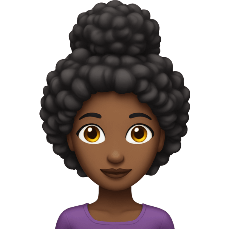 Mujer negra con pelo afro emoji