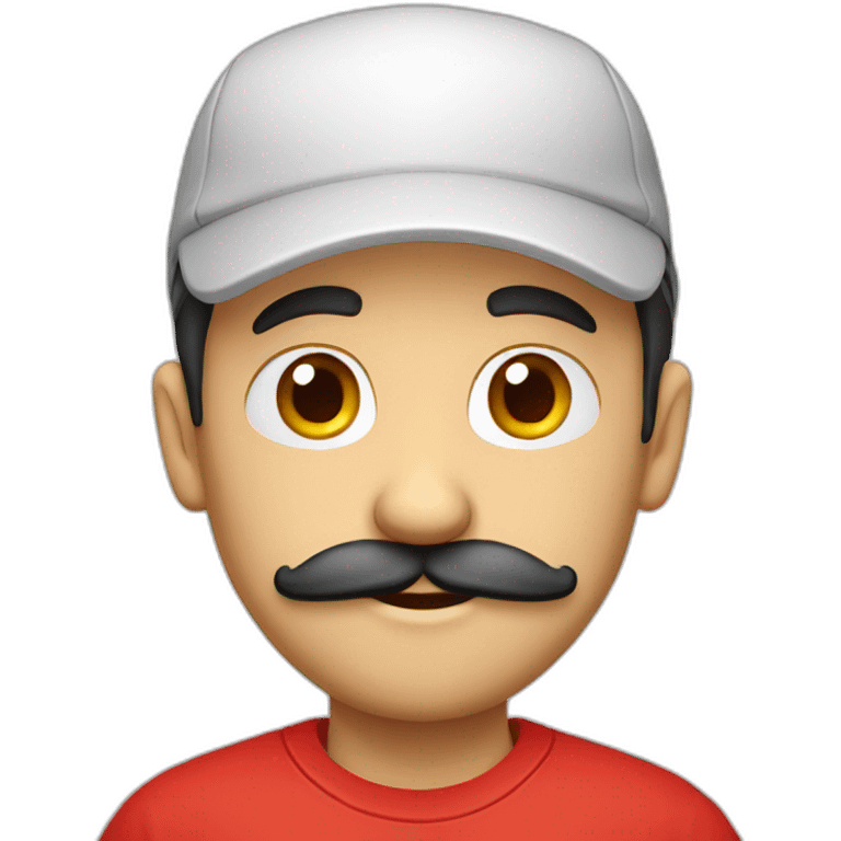 cartoon guy with mustache and red cap emoji