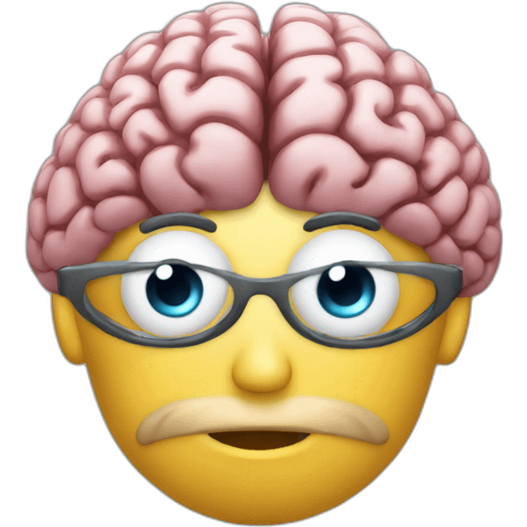 brain soaking in information emoji