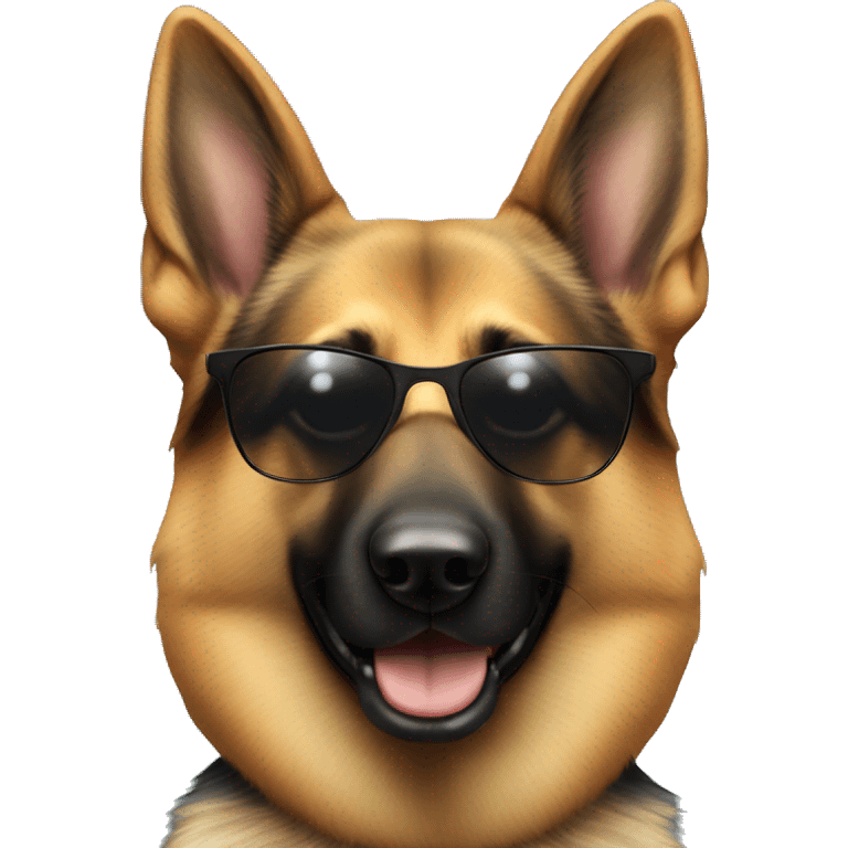 German shepherd wearing sunglasses  emoji