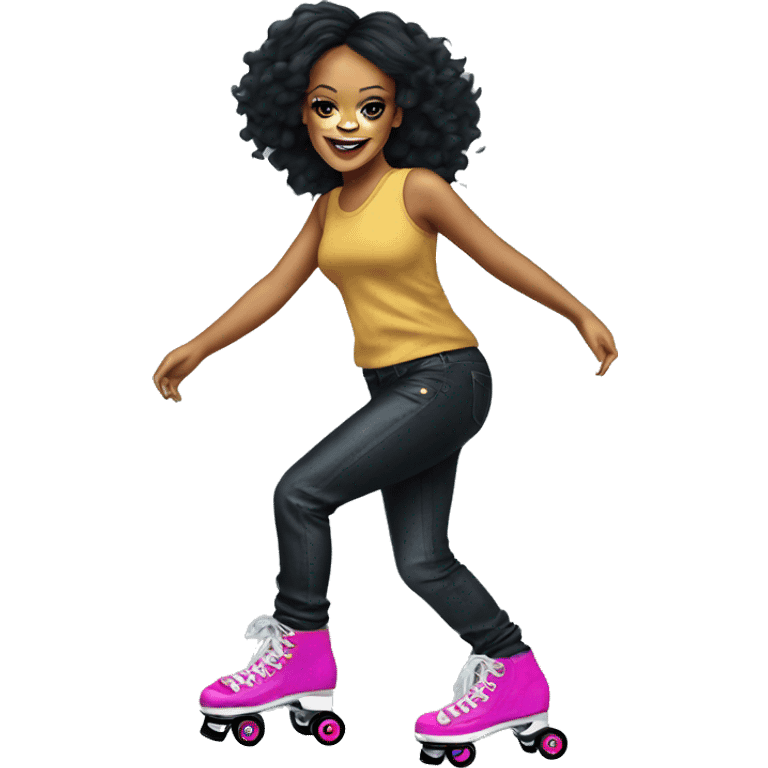 Rihanna on rollerskates  emoji