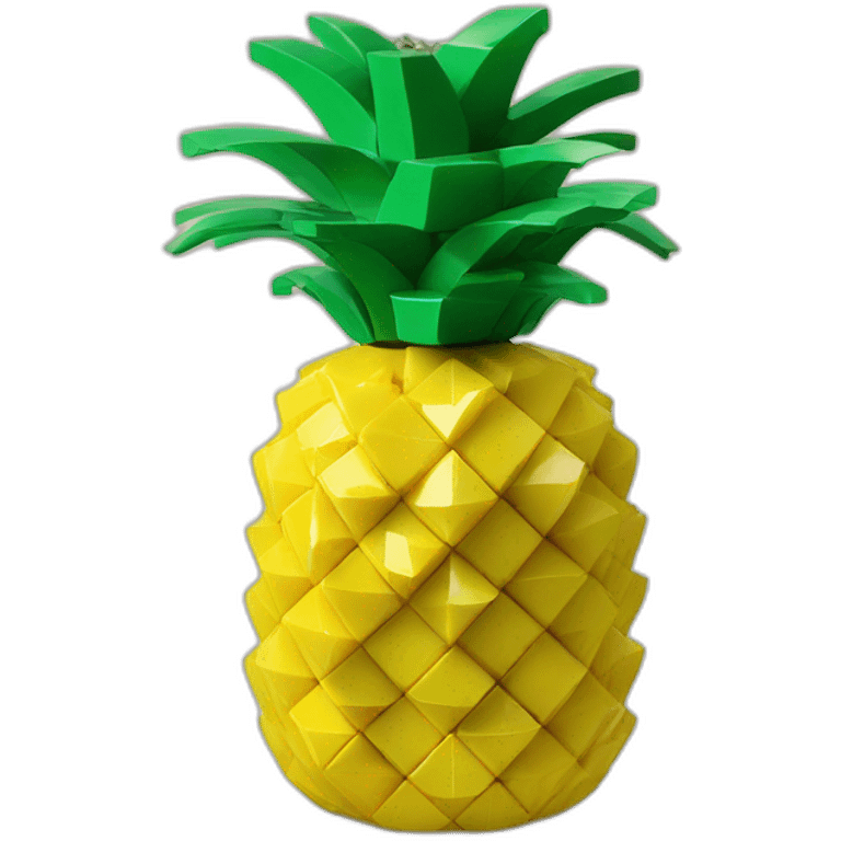 Pineapple made of legos emoji