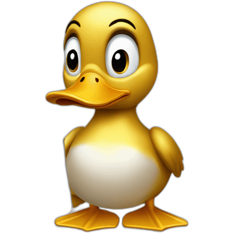 golden debugging duck emoji