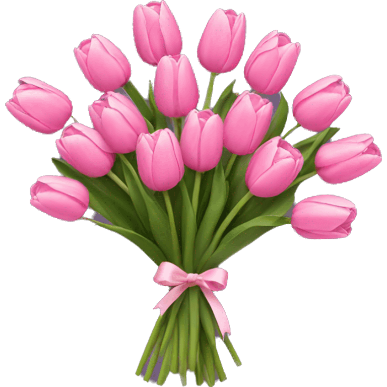 Pink tulip bouquet  emoji