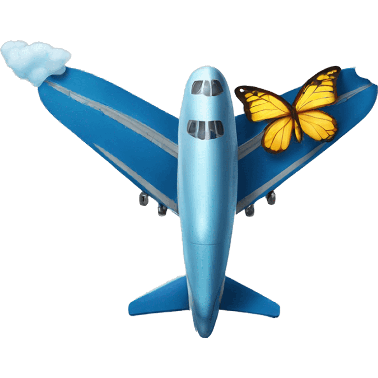 Airplane with Butterfly wings emoji