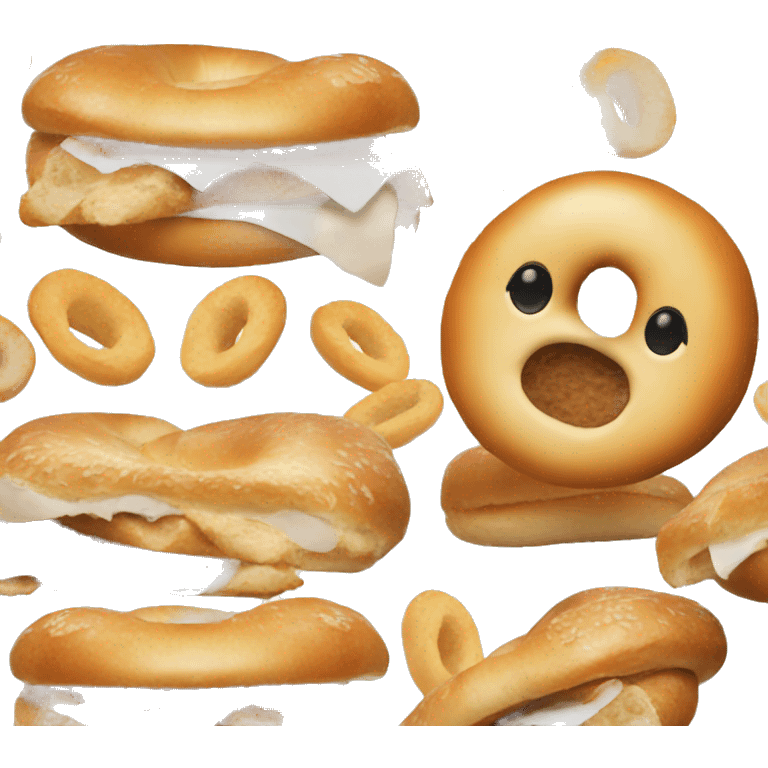 person eating bagel  emoji