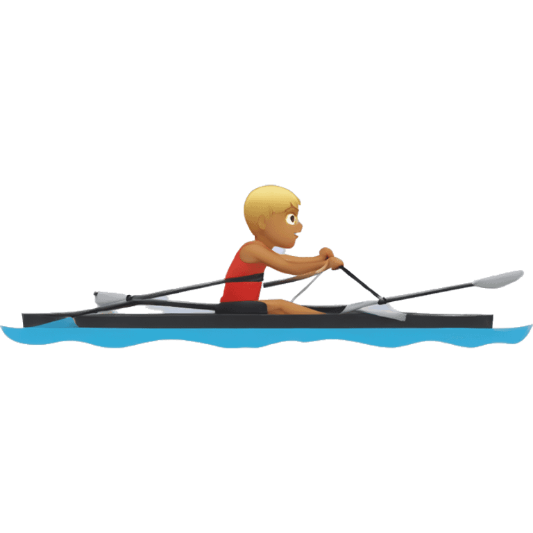 Muscle boy rowing in erg  emoji