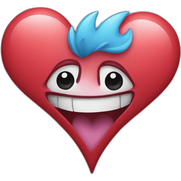 Heart with angr emoji