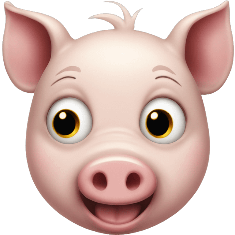 smiling boy pig in horror theme emoji