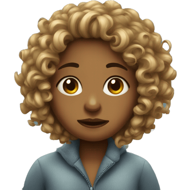 CurlyGirl with flu emoji