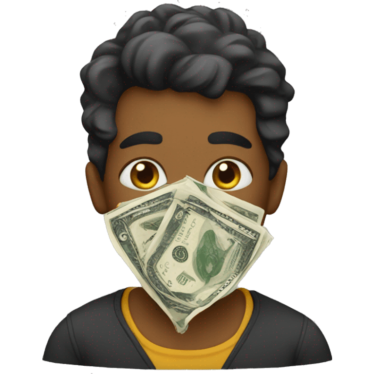 Wearing money  emoji