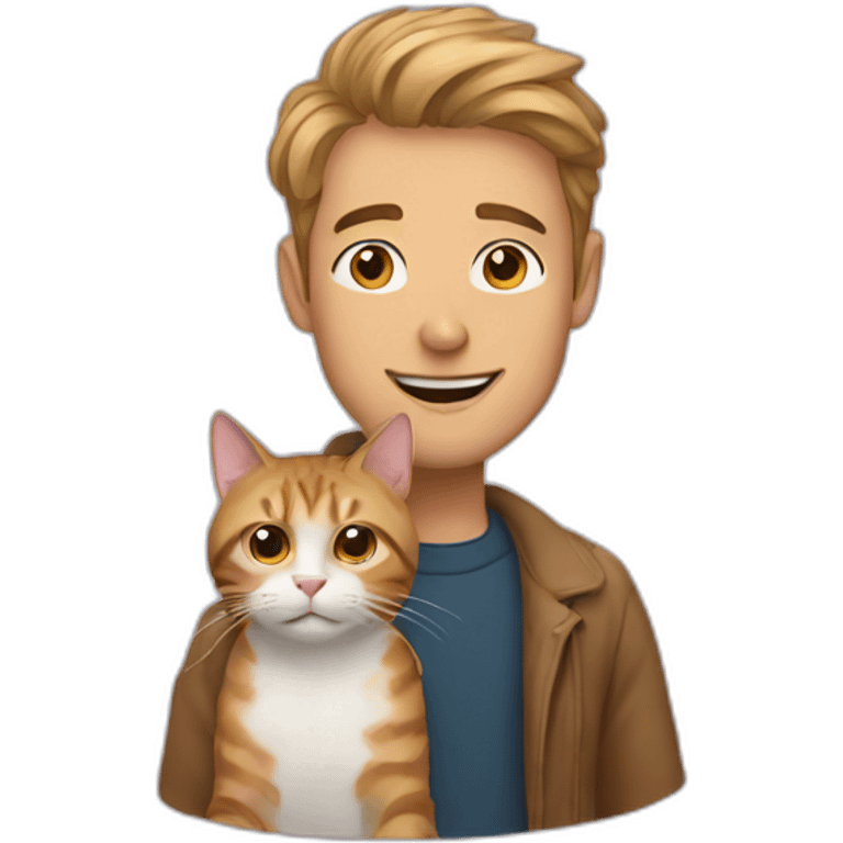 man with cat emoji