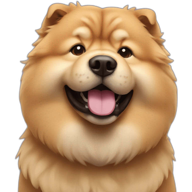 chow dog happy emoji