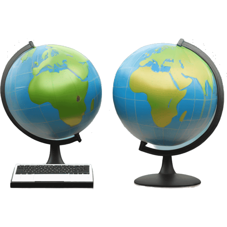 imac and globe with meridians emoji