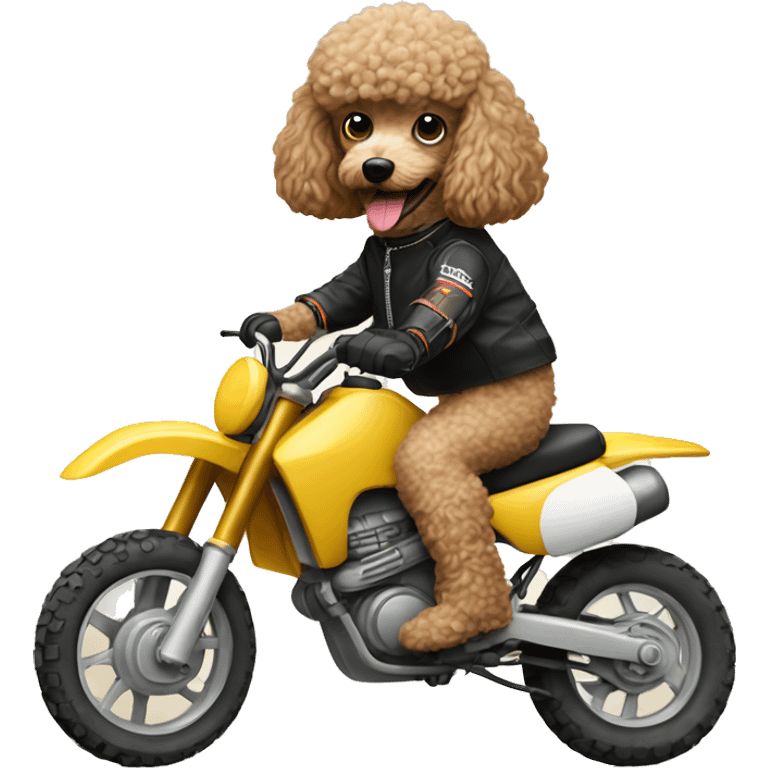 poodle on dirtbike emoji