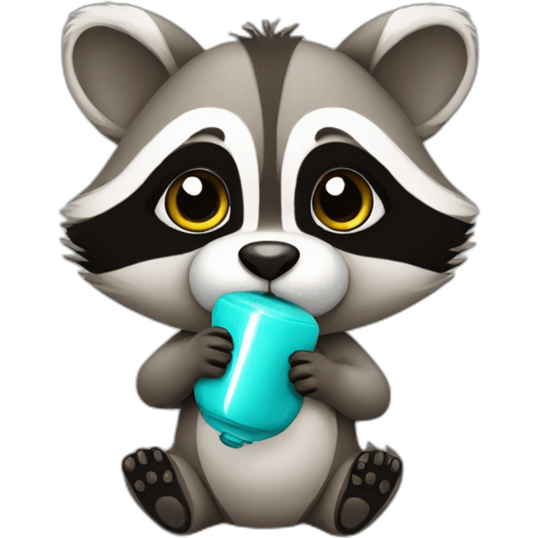 Baby Raccoon With Pacifier emoji