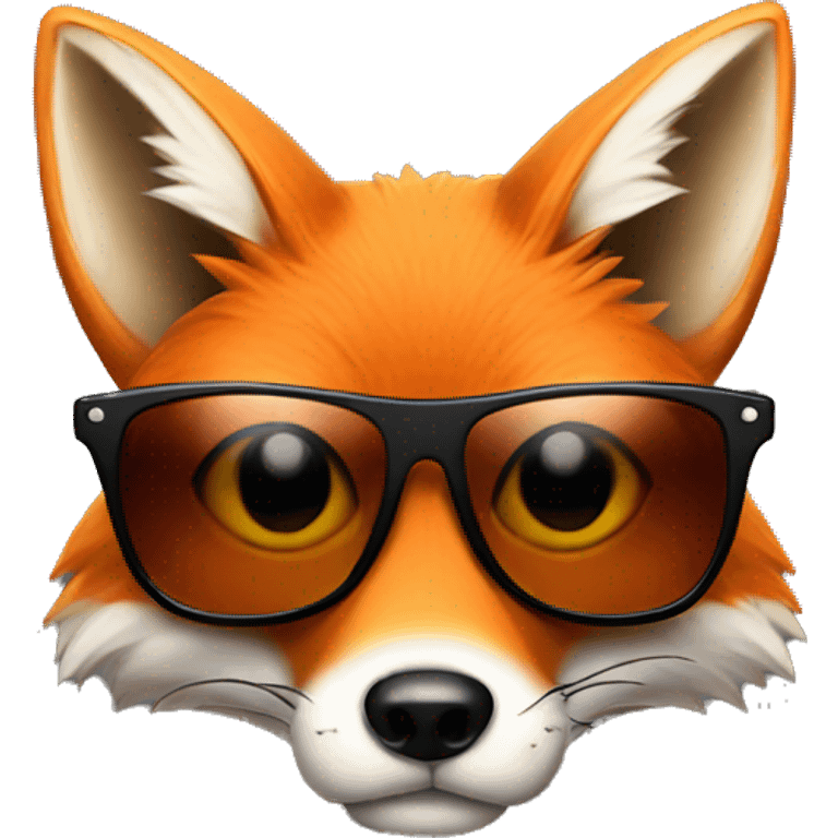 Cool looking fox with sunglasses emoji