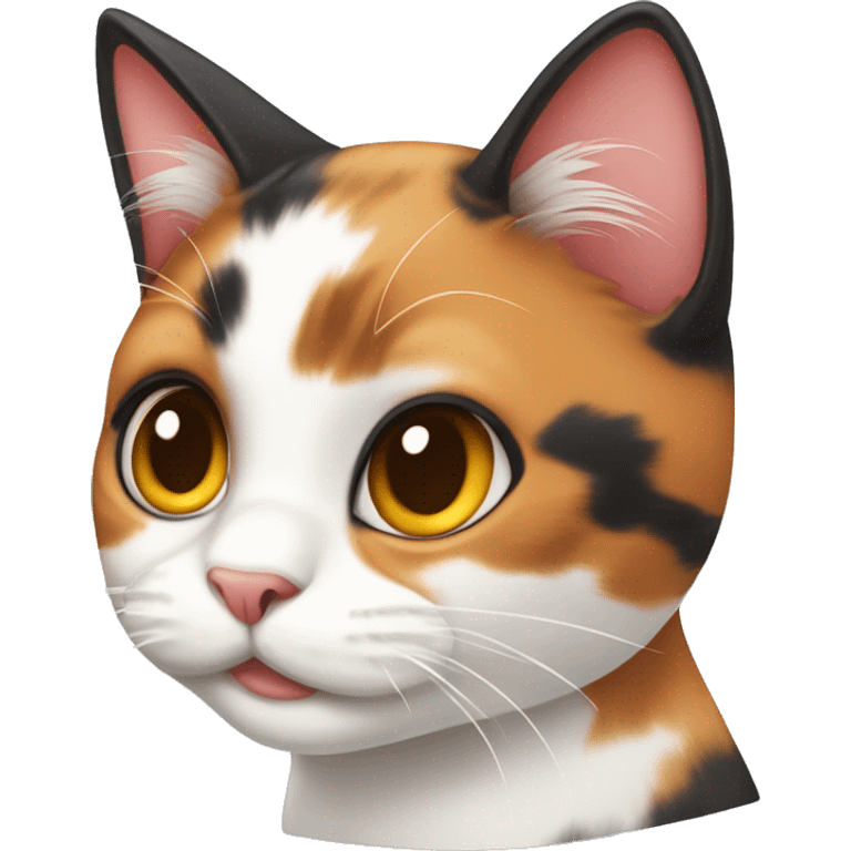 Cute calico cat emoji