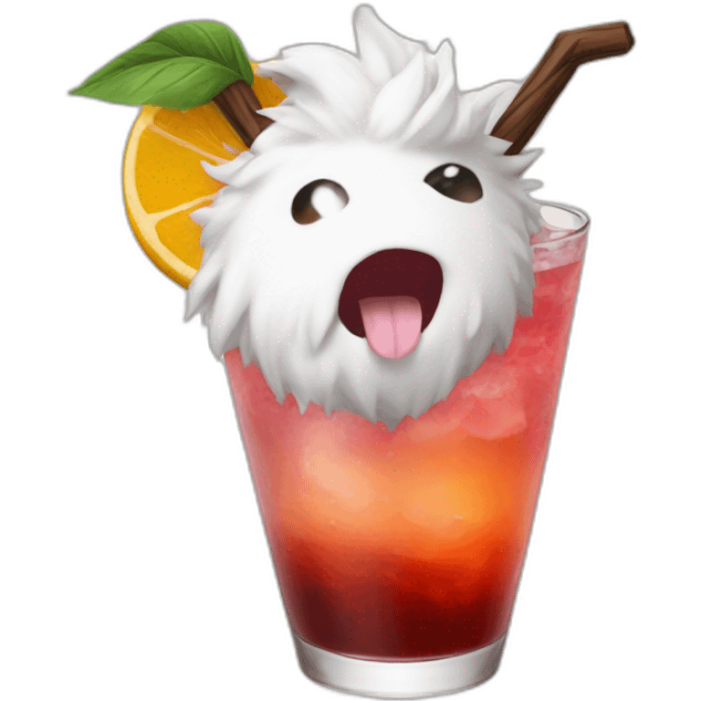 poro from lol inside a cocktail emoji