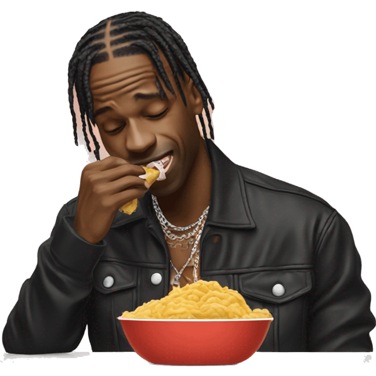 Travis Scott eating  emoji