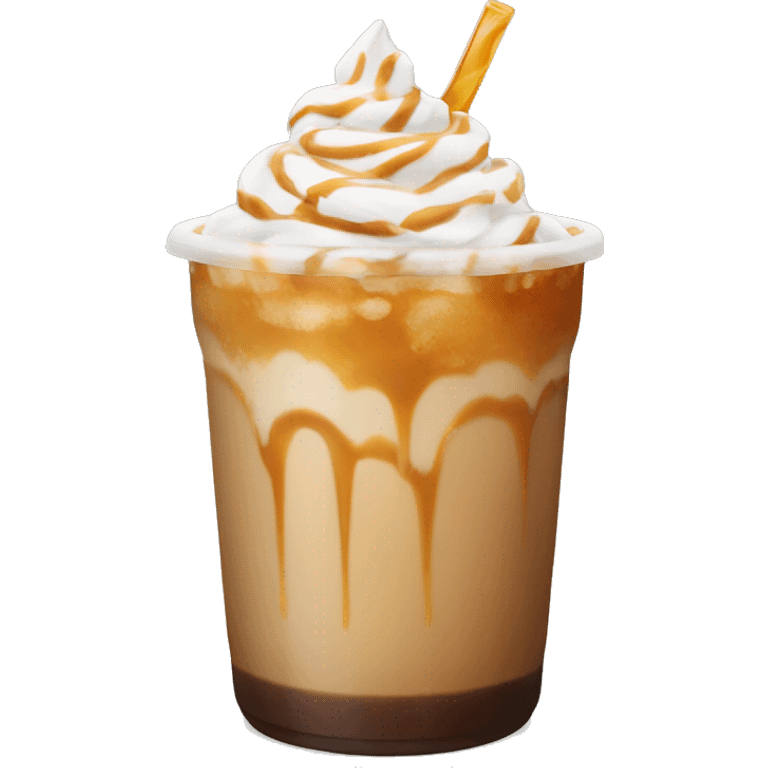 Iced caramel machiatto  emoji