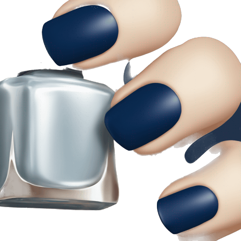 navy blue nail polish bottle emoji