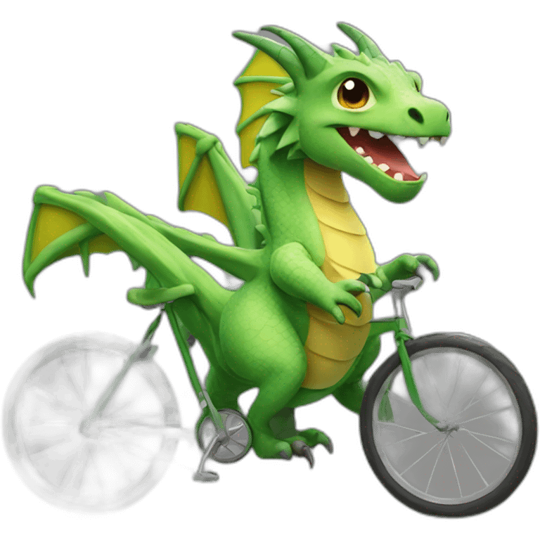 dragon cute bicycle emoji