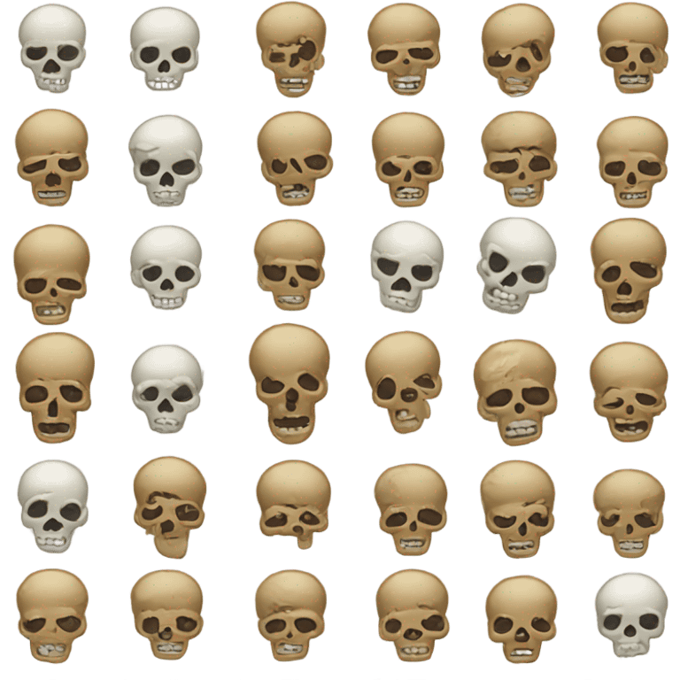 Skull emoji mixed with mind blown emoji emoji