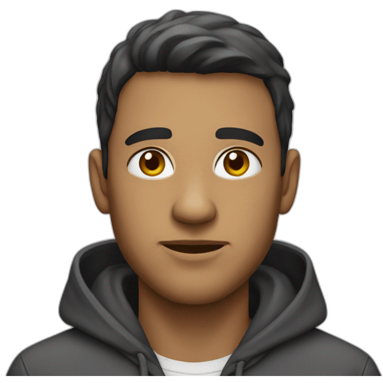 a man wearing a hoodie  emoji