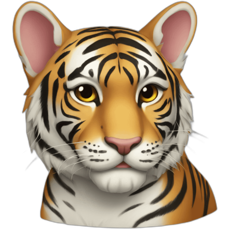 Tigre sur lapin emoji