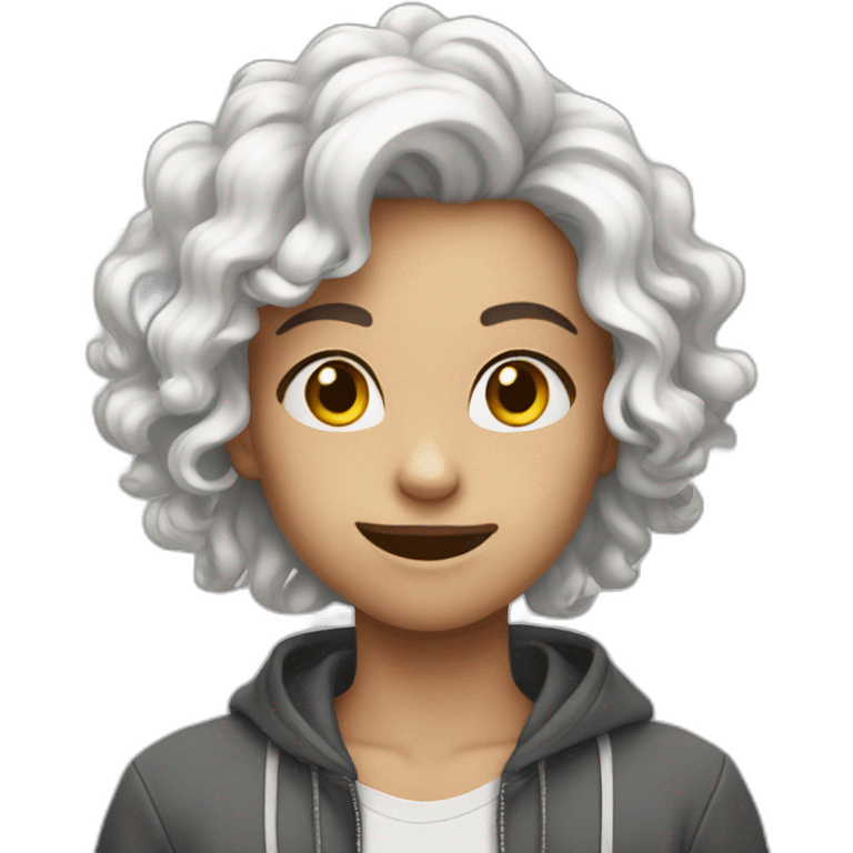 crazy cutie white teen emoji