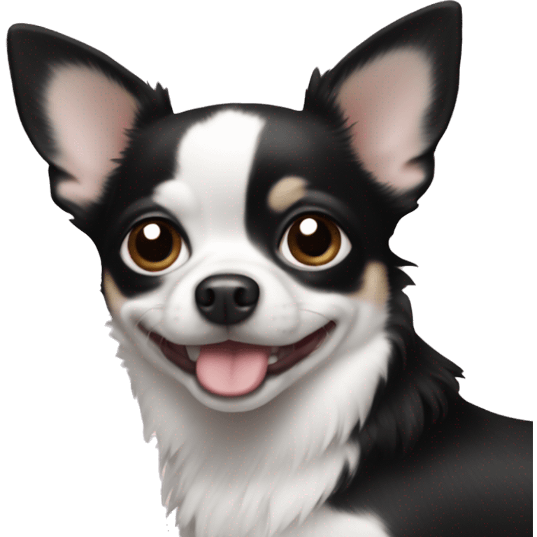 black and white chihuahua emoji