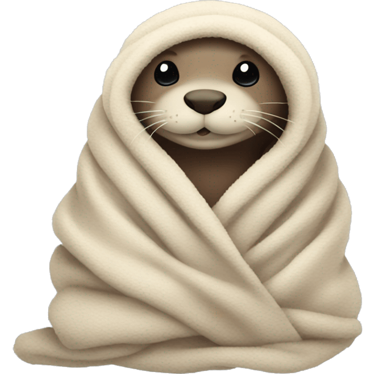 otter cozy in blanket emoji