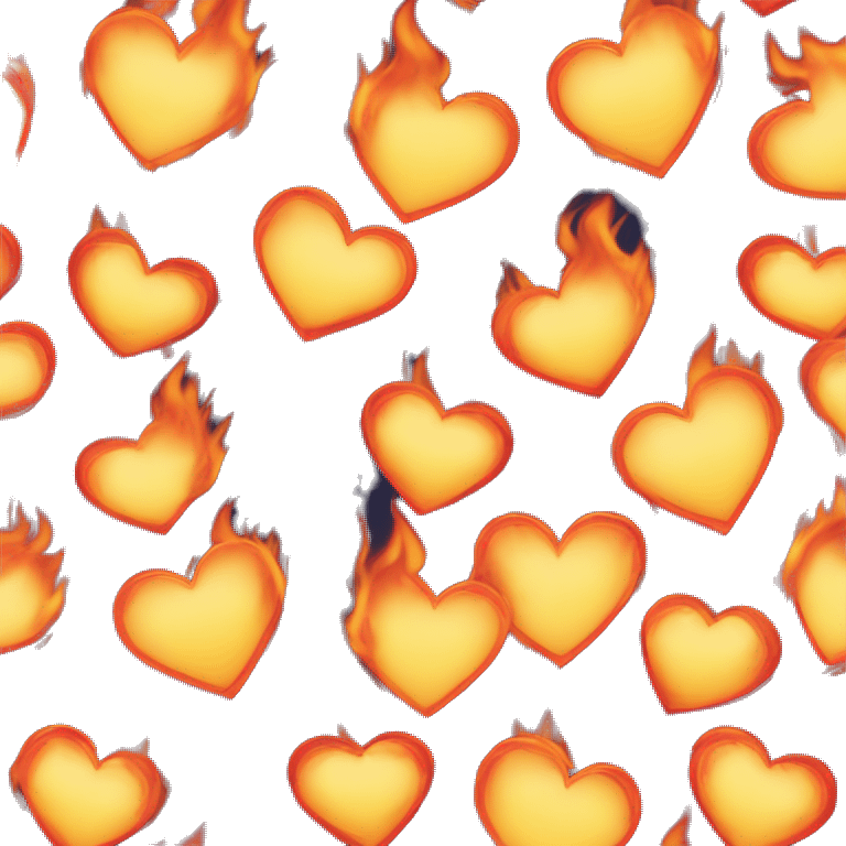 Cuore in fiamme con iniziali T e C emoji