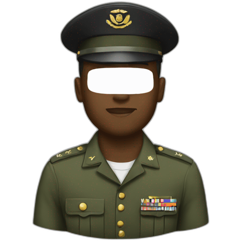 Black military emoji