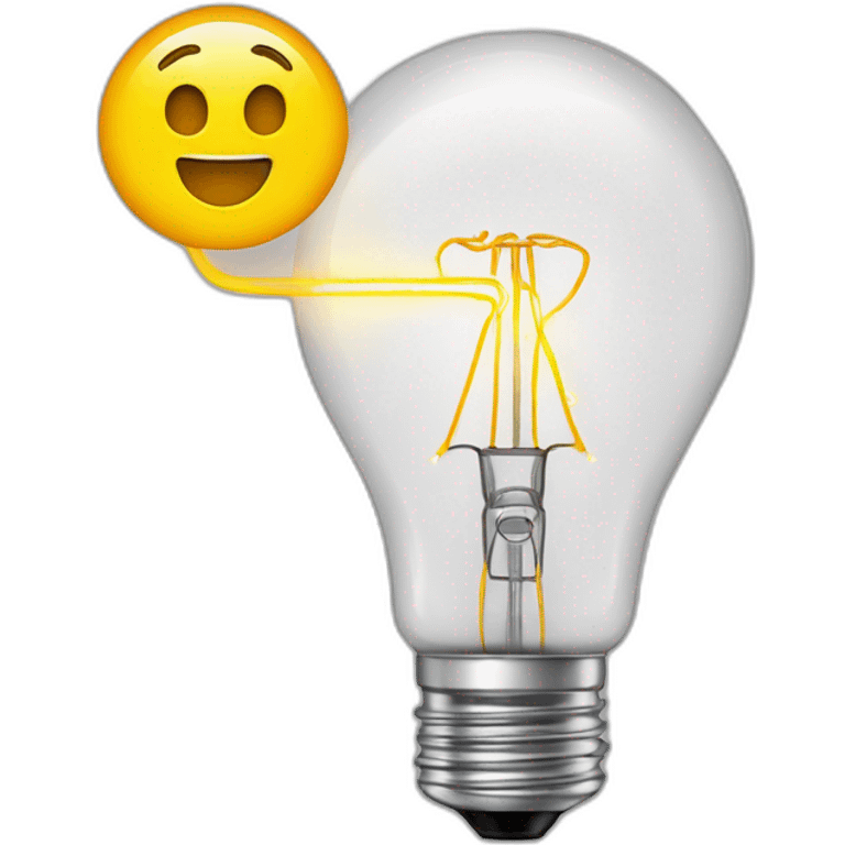 Électricien répare une ampoule emoji