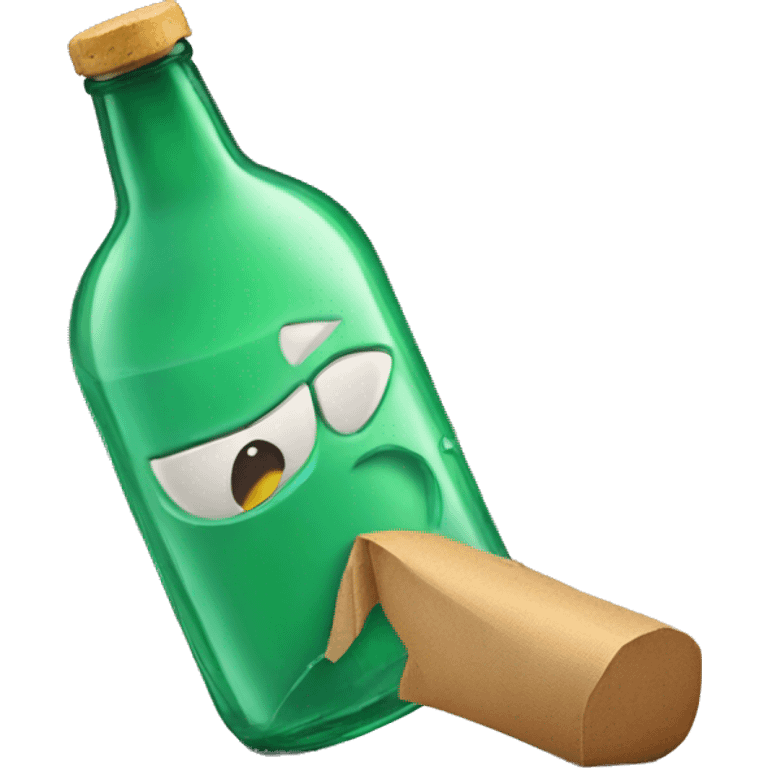 bottle falls out of hand an breaks emoji