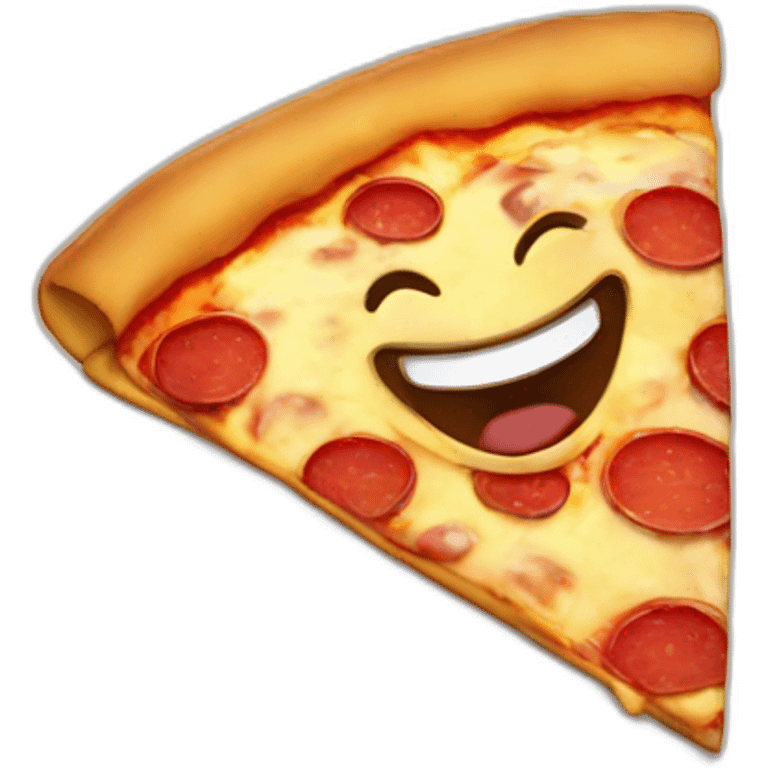 pizza laughing emoji